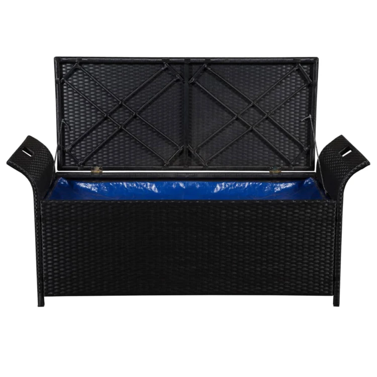 Banc de jardin résine tressée avec coussin