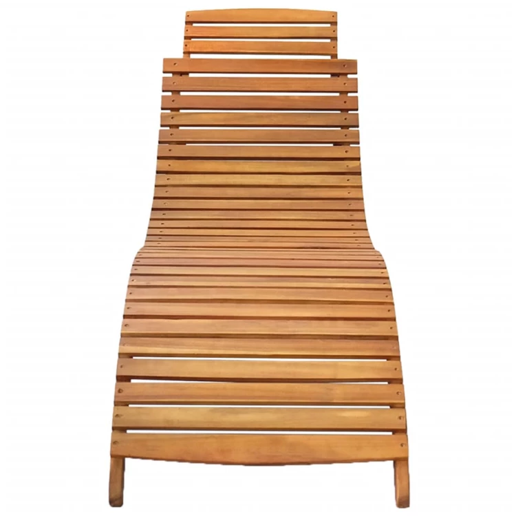 Chaise longue en bois d'acacia