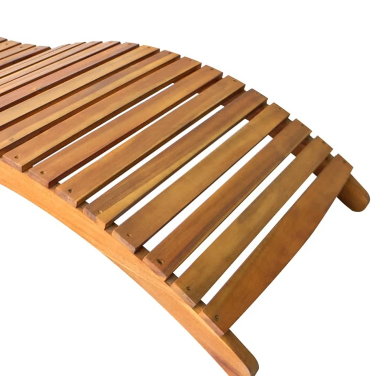 Chaise longue en bois d'acacia