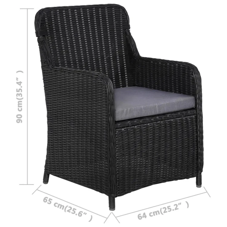 Conjunto de exterior de ratán sintético.