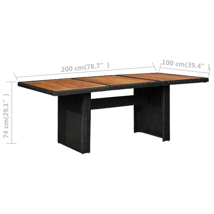 Conjunto de exterior de ratán sintético.