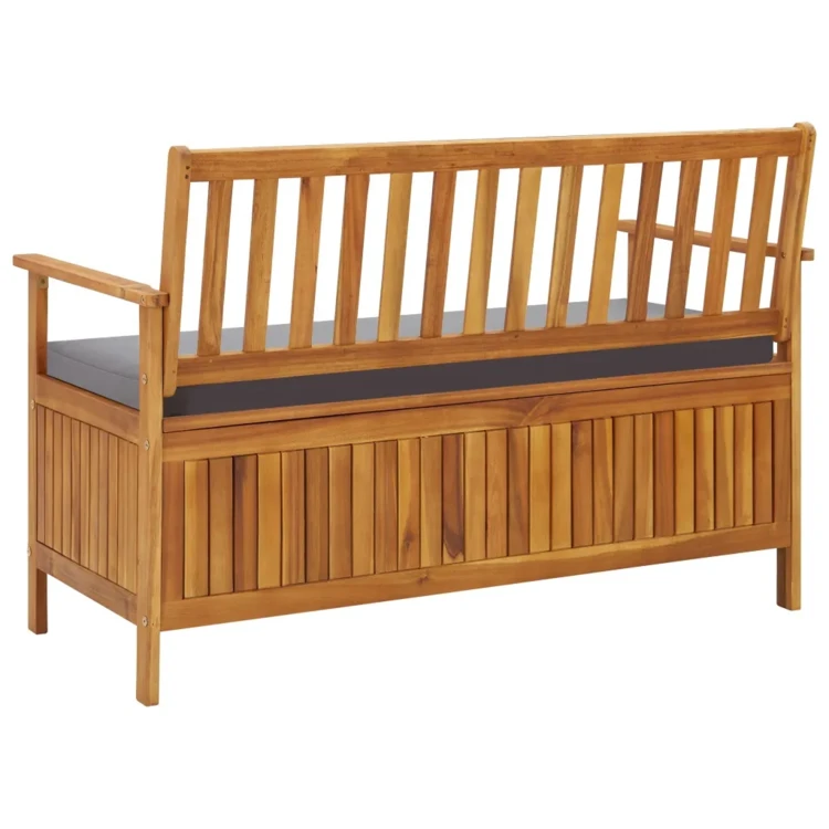 Banc de rangement de jardin en acacia