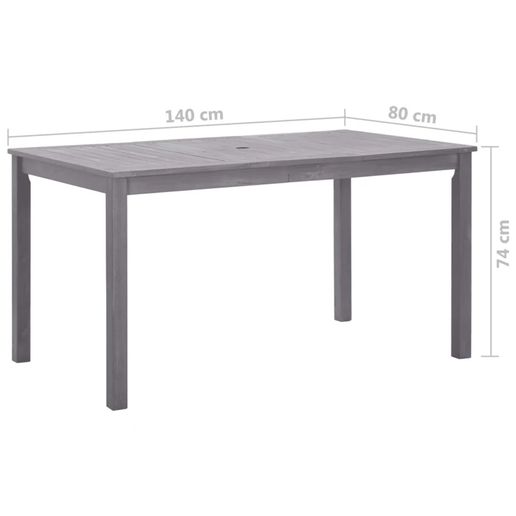 Table de jardin en bois délavé