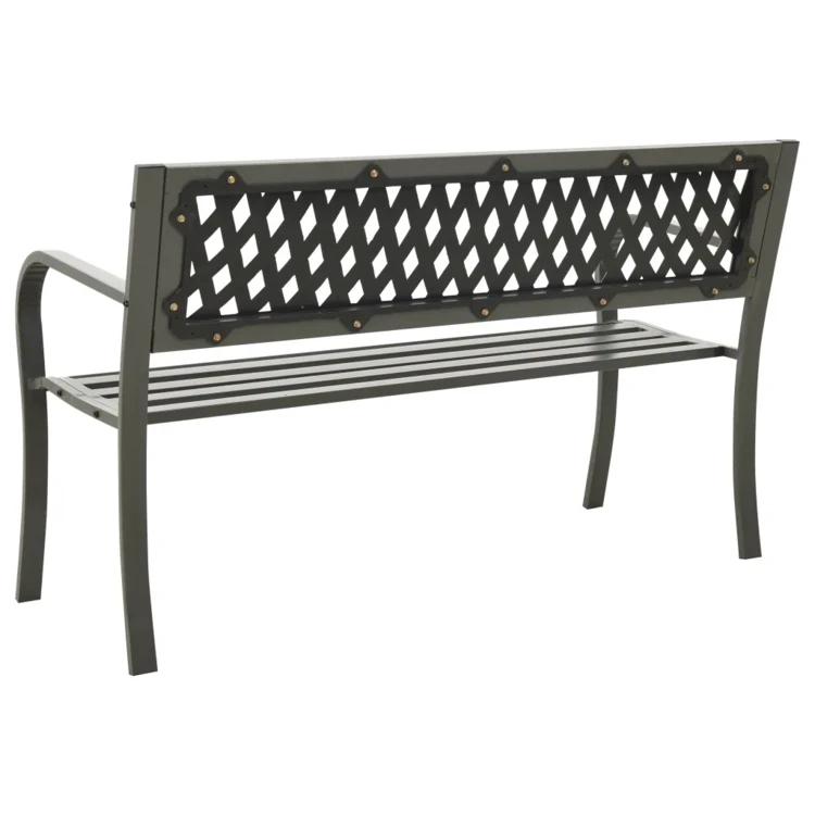 Banc de jardin motif treillis