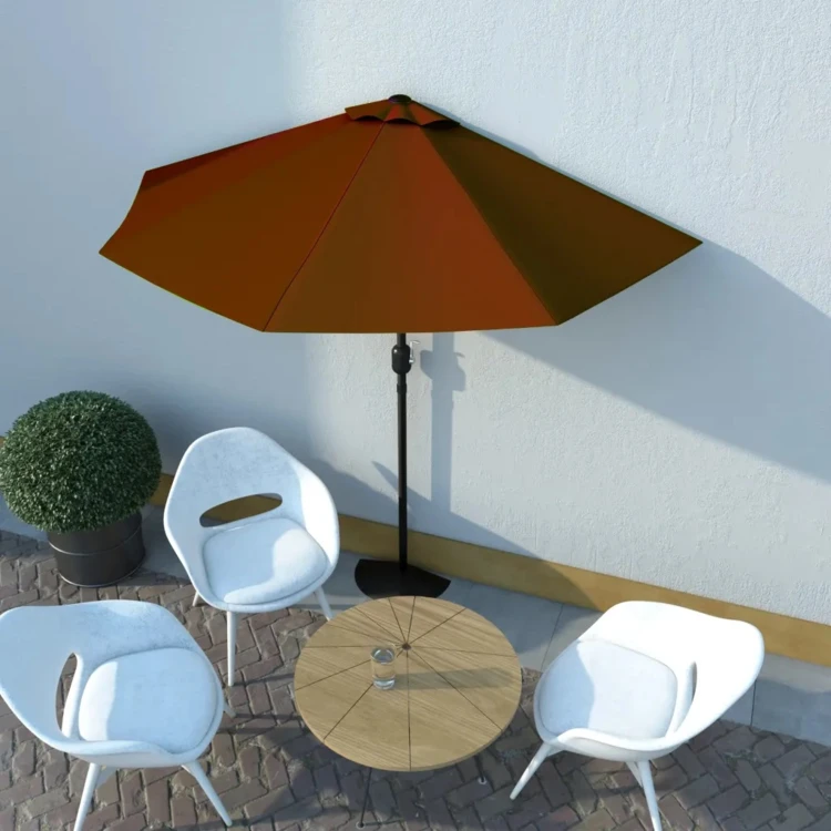 Parasol de balcon mât en aluminium