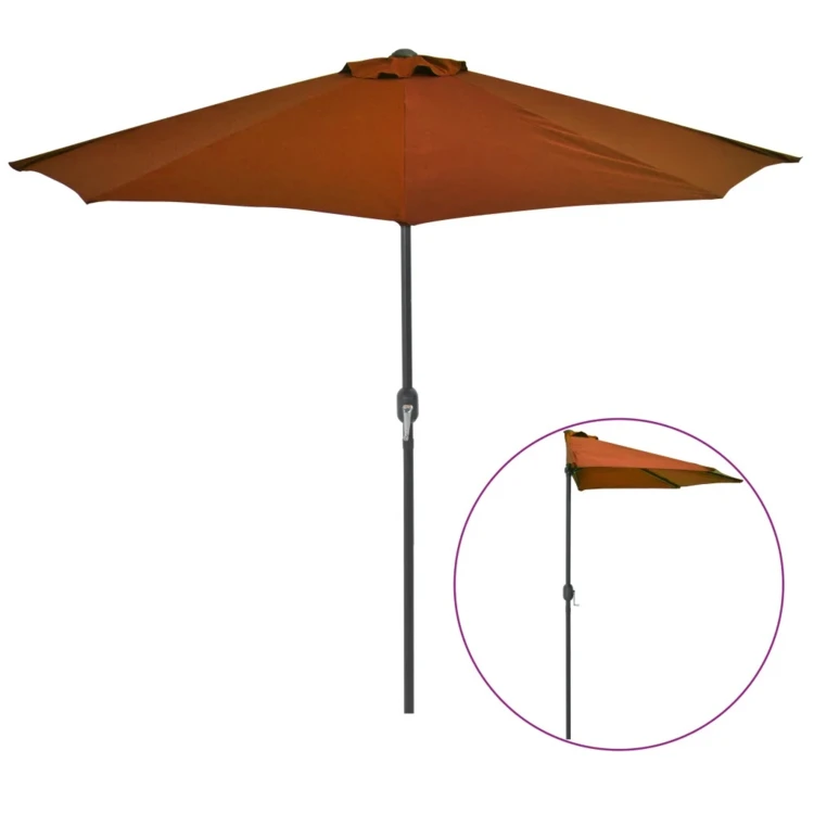 Parasol de balcon mât en aluminium