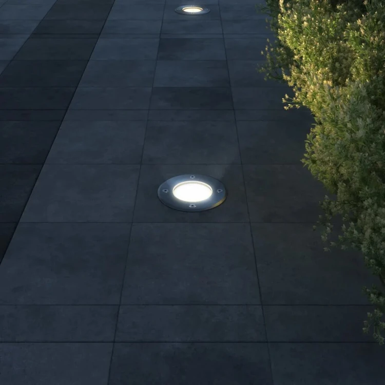 Conjunto de 3 lámparas encastrables para exterior