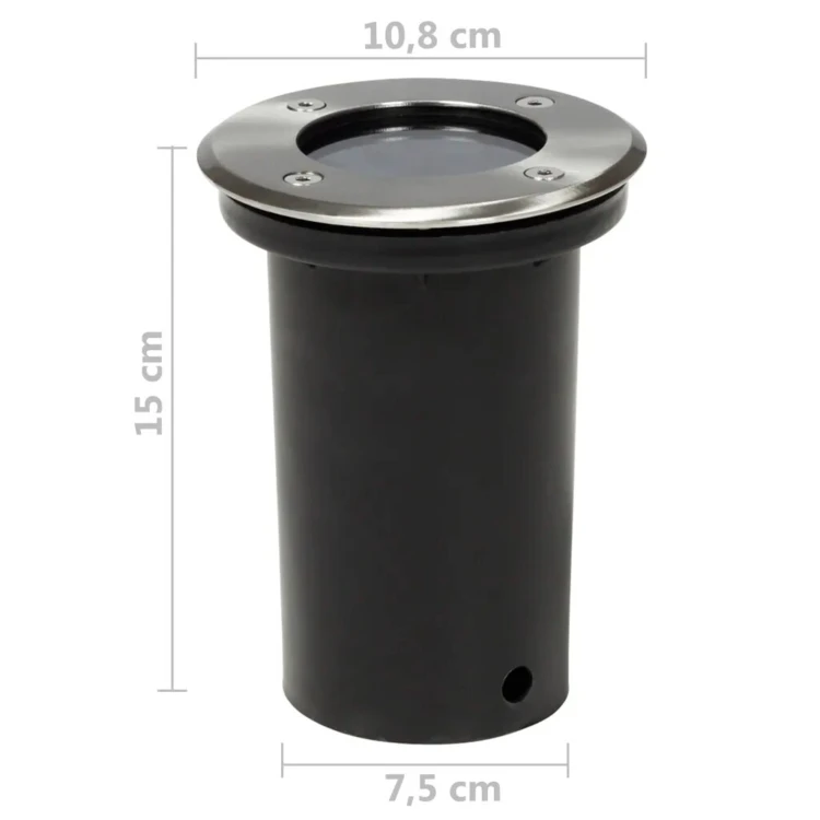 Conjunto de 3 lámparas encastrables para exterior