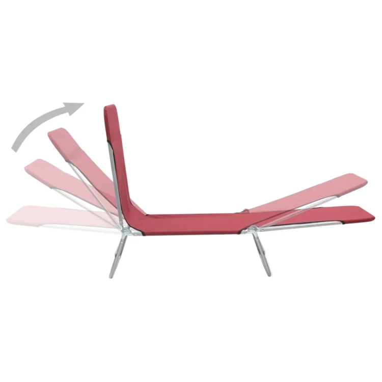 Lot de 2 chaises longues pliables