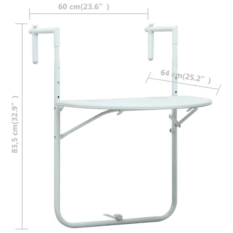 Table de balcon aspect rotin