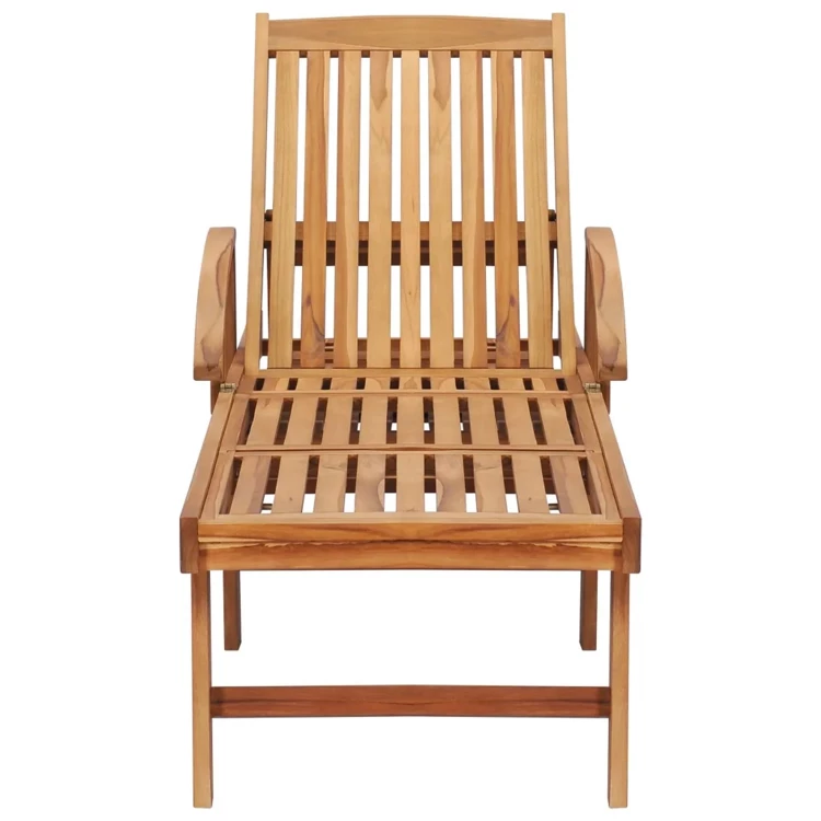 Chaise longue avec table en bois