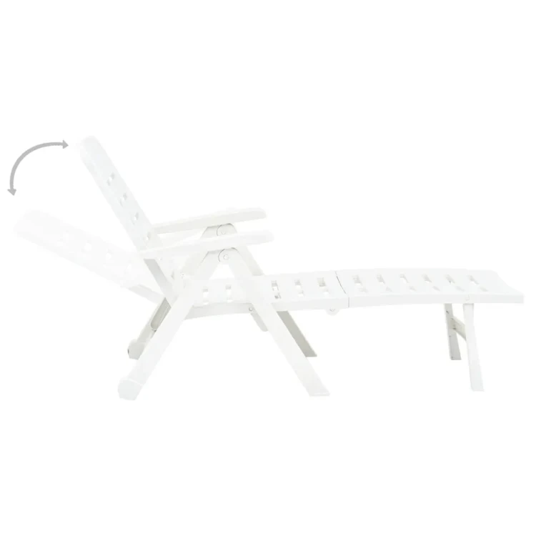 Chaise longue pliable unie