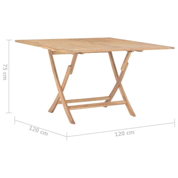 Table de jardin pliable en bois