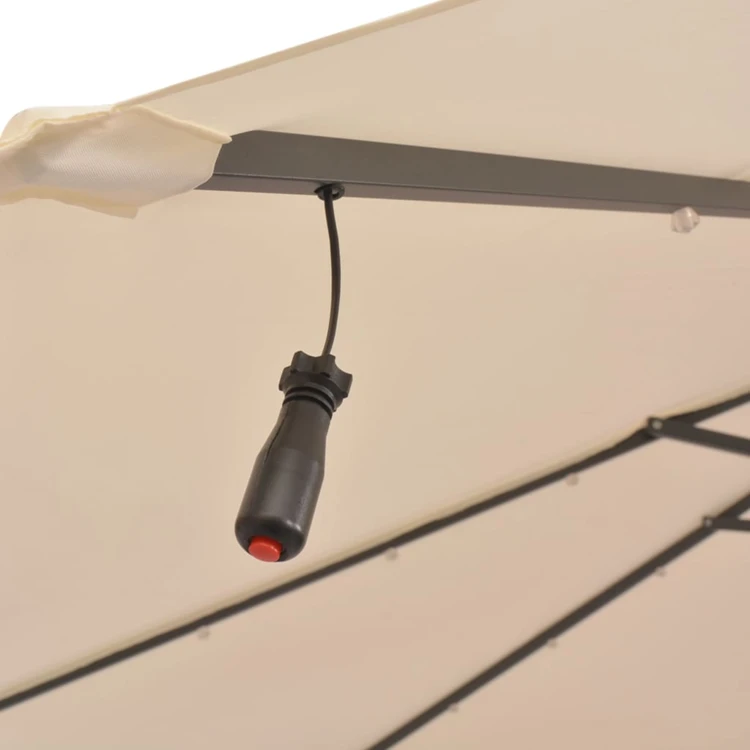 Parasol déporté Ø 300 cm avec éclairage LED