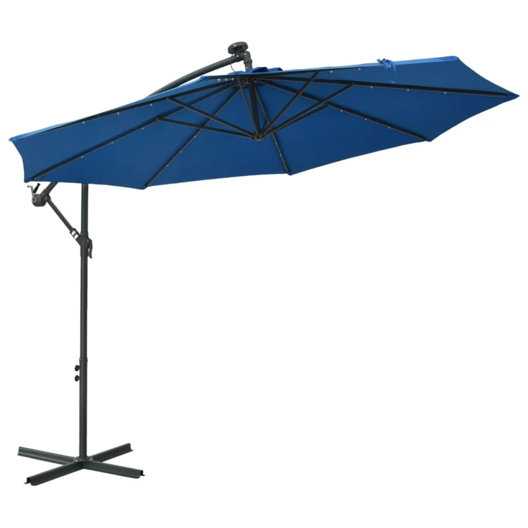 Parasol déporté Ø 300 cm avec éclairage LED