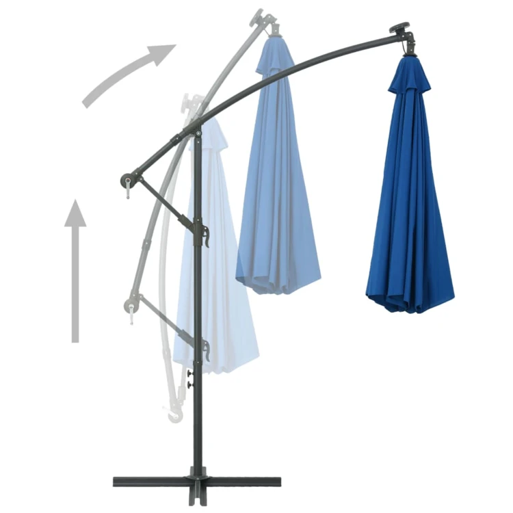 Parasol déporté Ø 300 cm avec éclairage LED