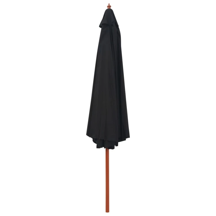 Parasol droit avec mât en bois Ø 350 cm