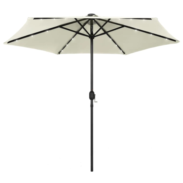 Parasol droit Ø 270 cm avec LED