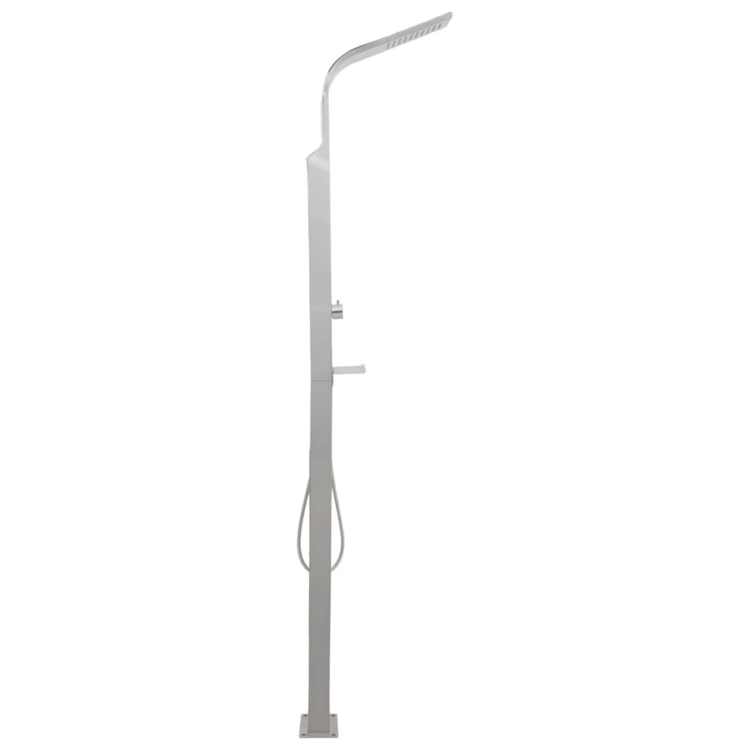 Douche d'extérieur en acier inoxydable incurvé