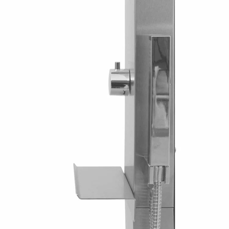 Douche d'extérieur en acier inoxydable incurvé