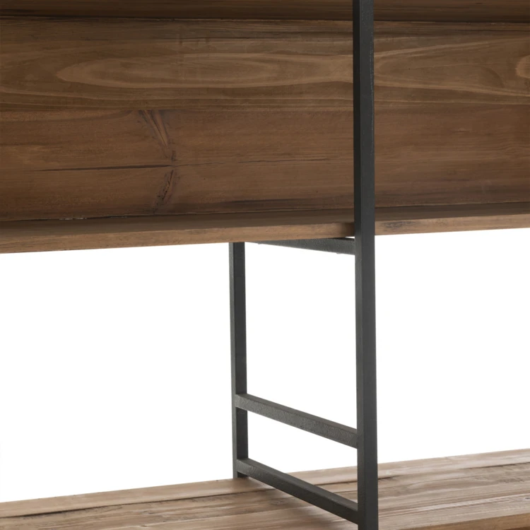Gran estantería de madera reciclada y metal