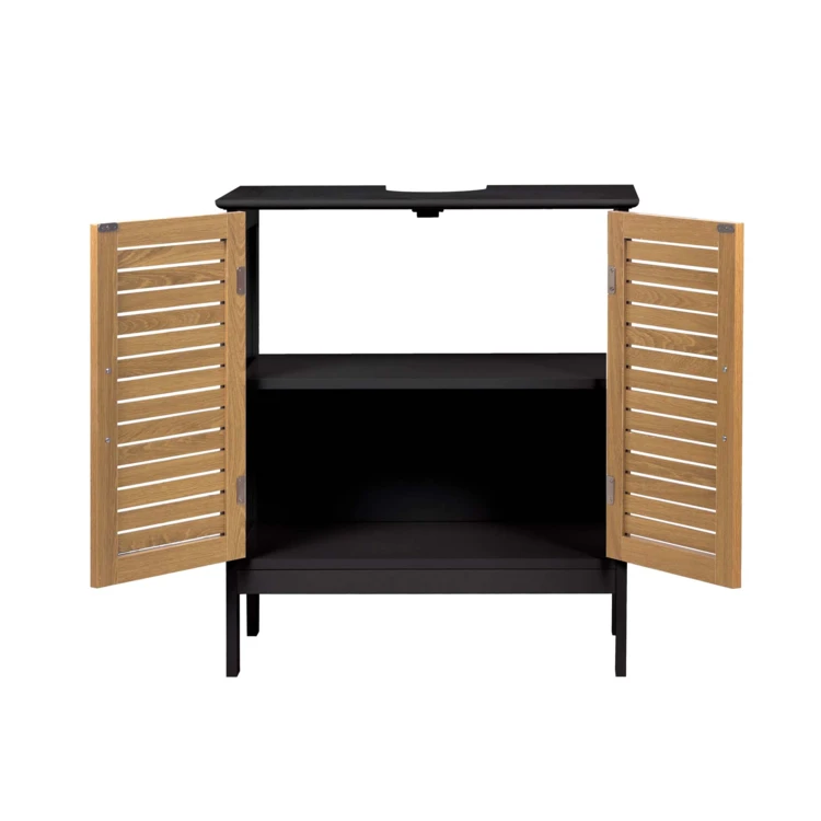 Meuble sous vasque de salle de bain avec portes persiennées
