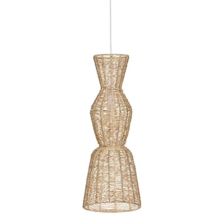 Suspension en jute et acier design vertical