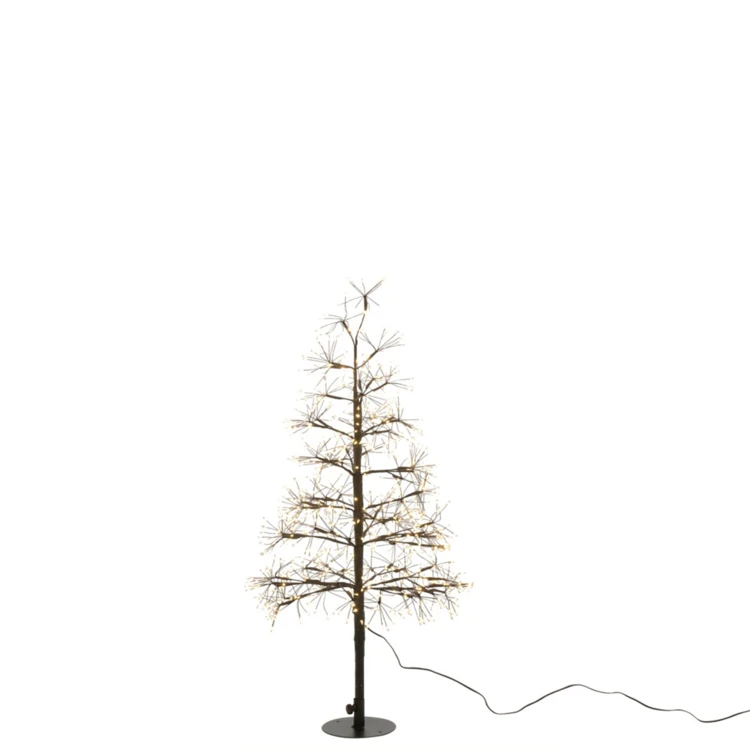 ARBRE LED LUMIÈRES BLANC CHAUD FER NOIR EXTRA LARGE