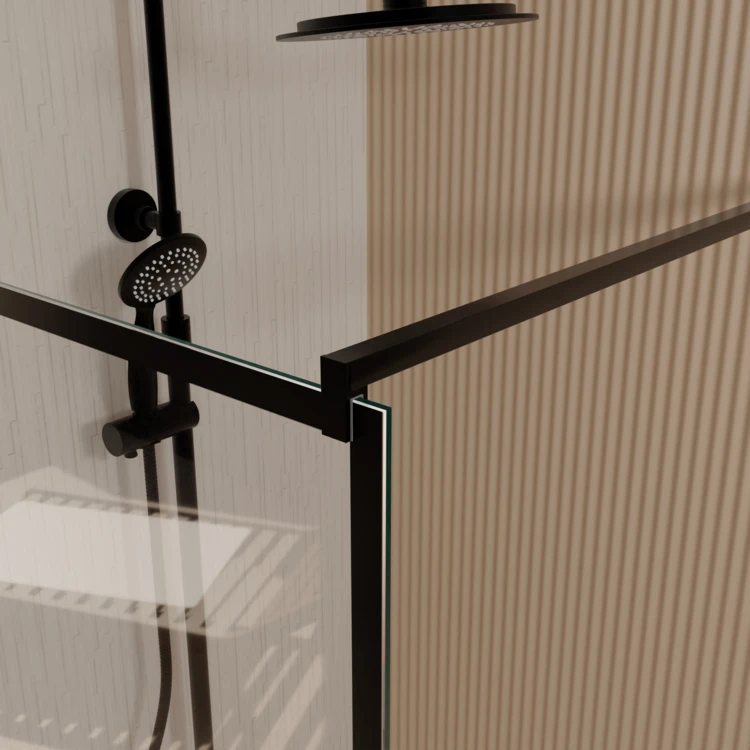 Paroi de douche à l’italienne en verre trempé 8 mm géométriques