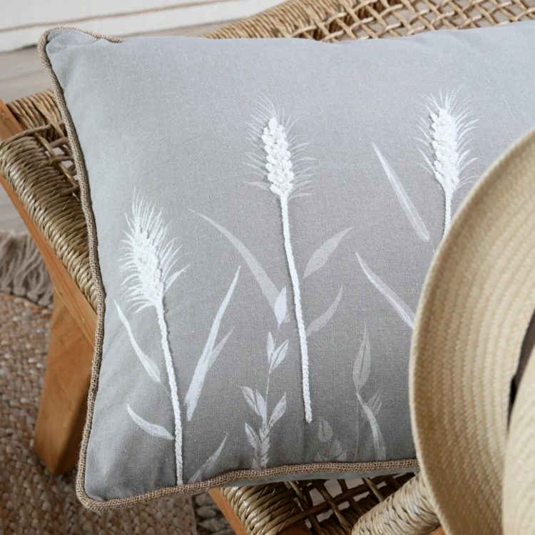 Coussin décoratif pampa en coton