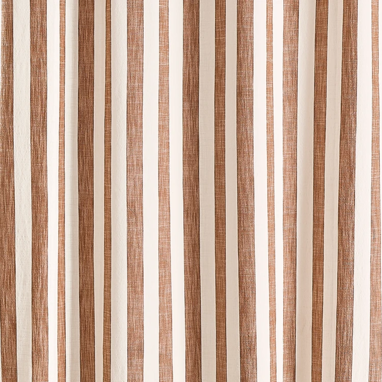 Tissu d’ameublement coton flammé rayé