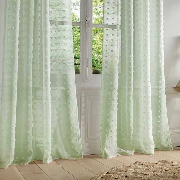 Voilage enfant petits pompons