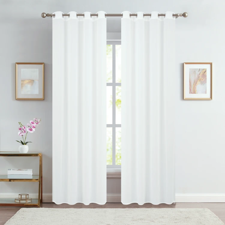 Paire de voilages unis pour baie vitrée
