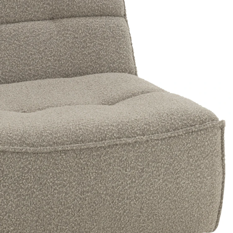 Fauteuil pivotant carré en tissu bouclette
