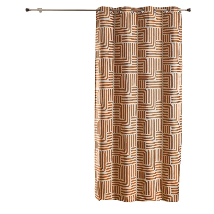 Rideau à oeillets tamisant jacquard