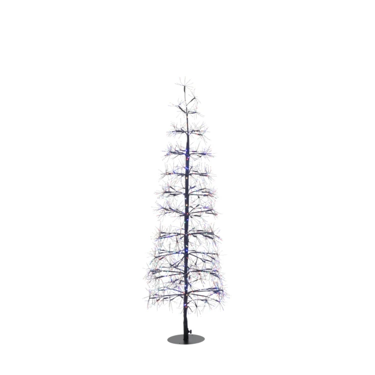 ARBRE LED LUMIÈRES MULTICOLORES FER NOIR EXTRA LARGE