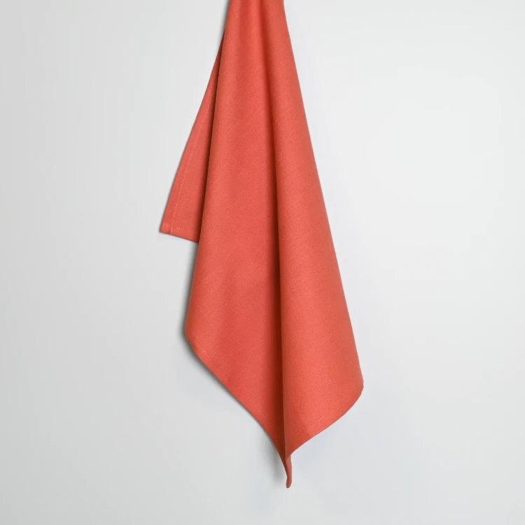 Torchon de cuisine en coton uni aspect tissé