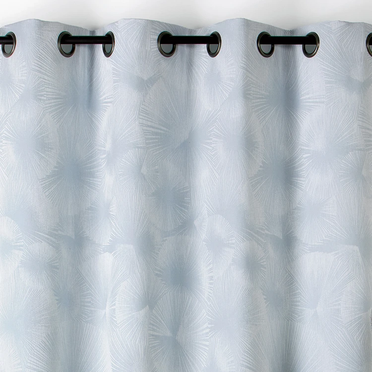 Rideau jacquard motif soleil à oeillets