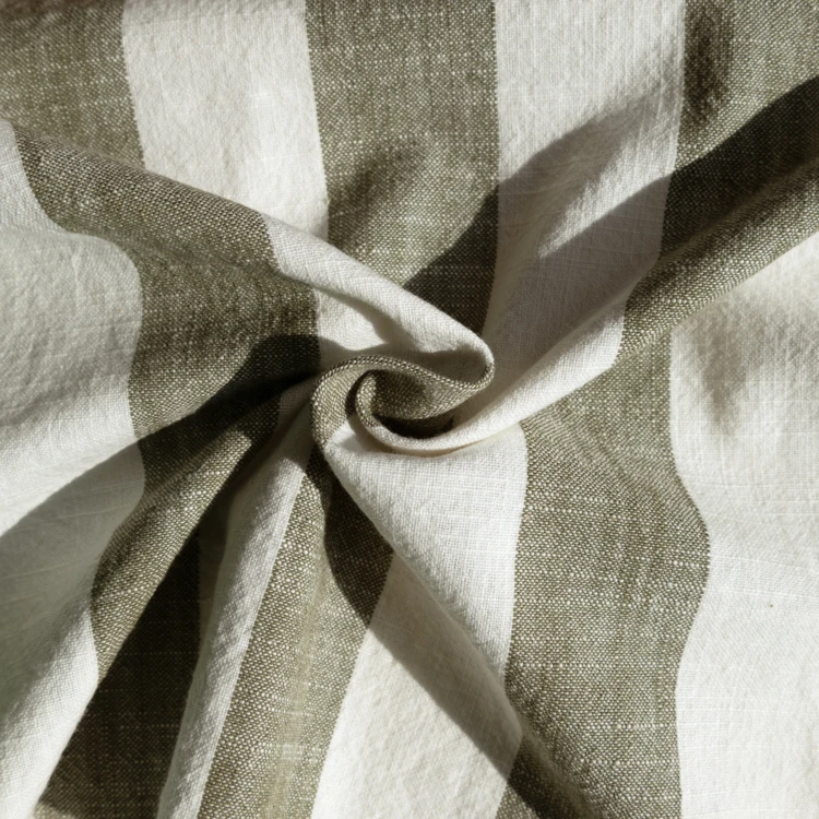 Möbelstoff aus gestreifter Flammengarn-Baumwolle