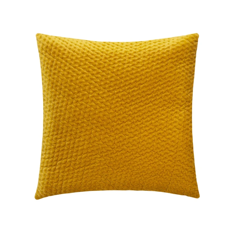 Coussin déhoussable en velours reliefé