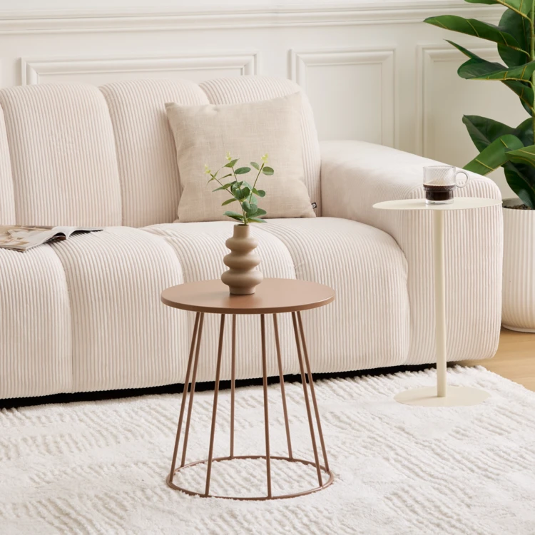 Table d’appoint ronde en acier