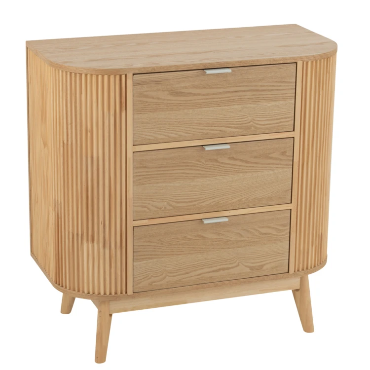 Cómoda de madera con 3 cajones