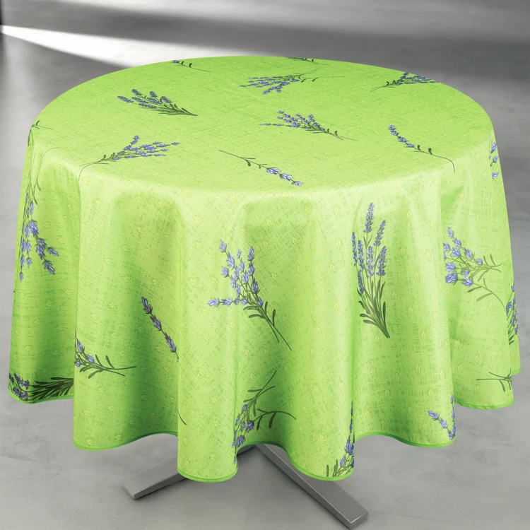 Nappe anti-tâche ronde motif lavande