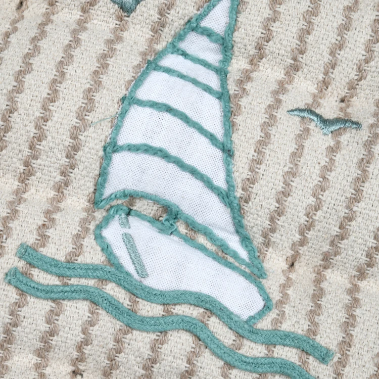 Galette de chaise polycoton matelassée marin