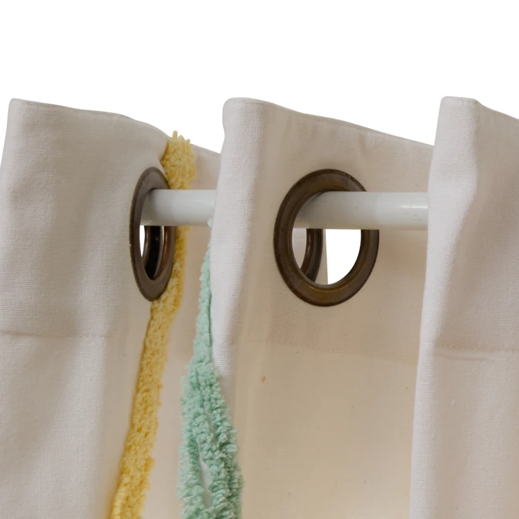 Rideau à œillets tufté ondulations