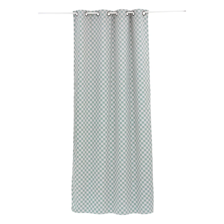 Rideau occultant enfant à œillets motif damier