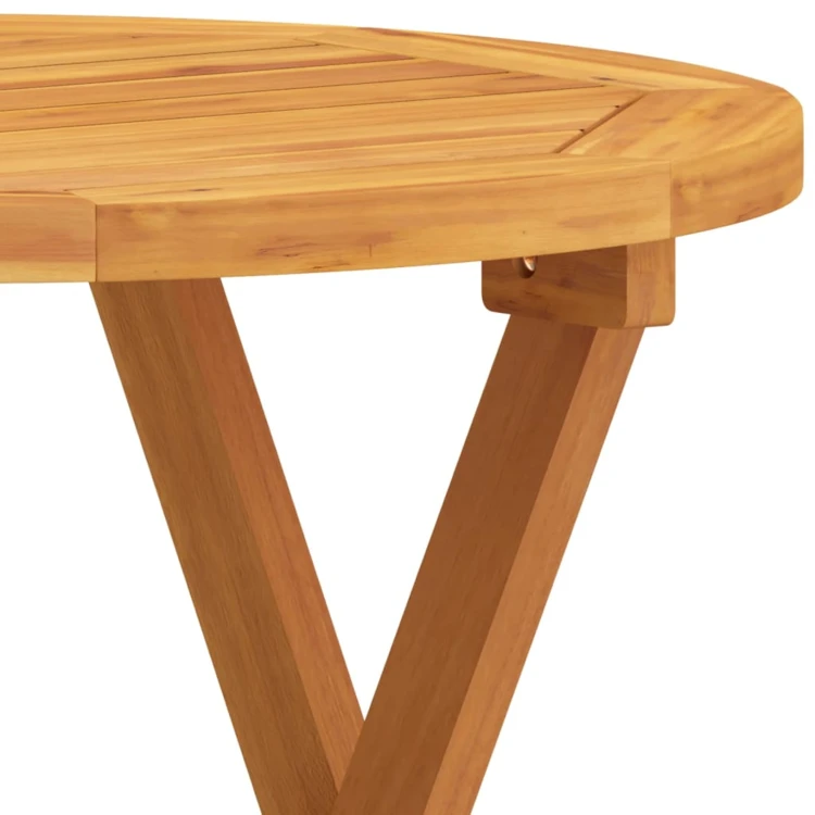 Table de bistro pliante ronde en bois