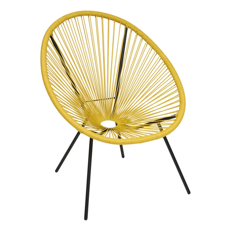 Fauteuil ajouré avec structure en acier