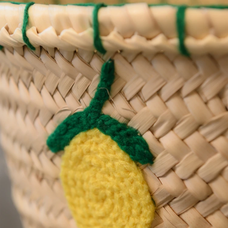 Panier Citrons brodés