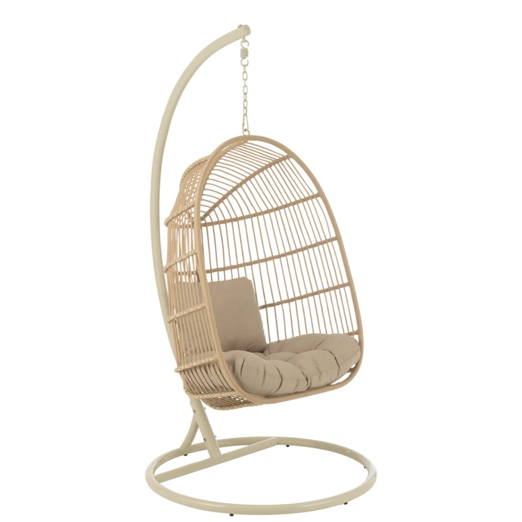Fauteuil suspendu acier et corde